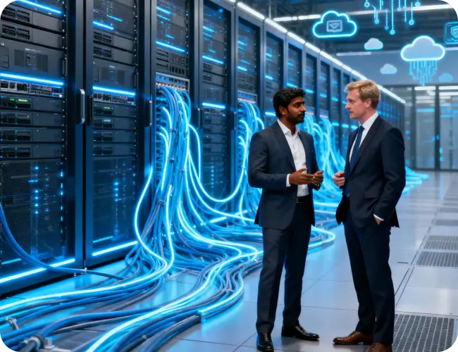 Two Men Having Conversation - Internet Service Provider In Gurgaon